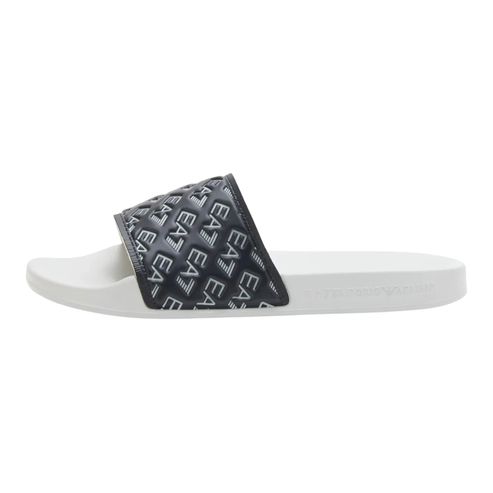 Emporio Armani Ea7 Mannelijk Zwart Schoenen Heren, 41 Eu, Logo Slides