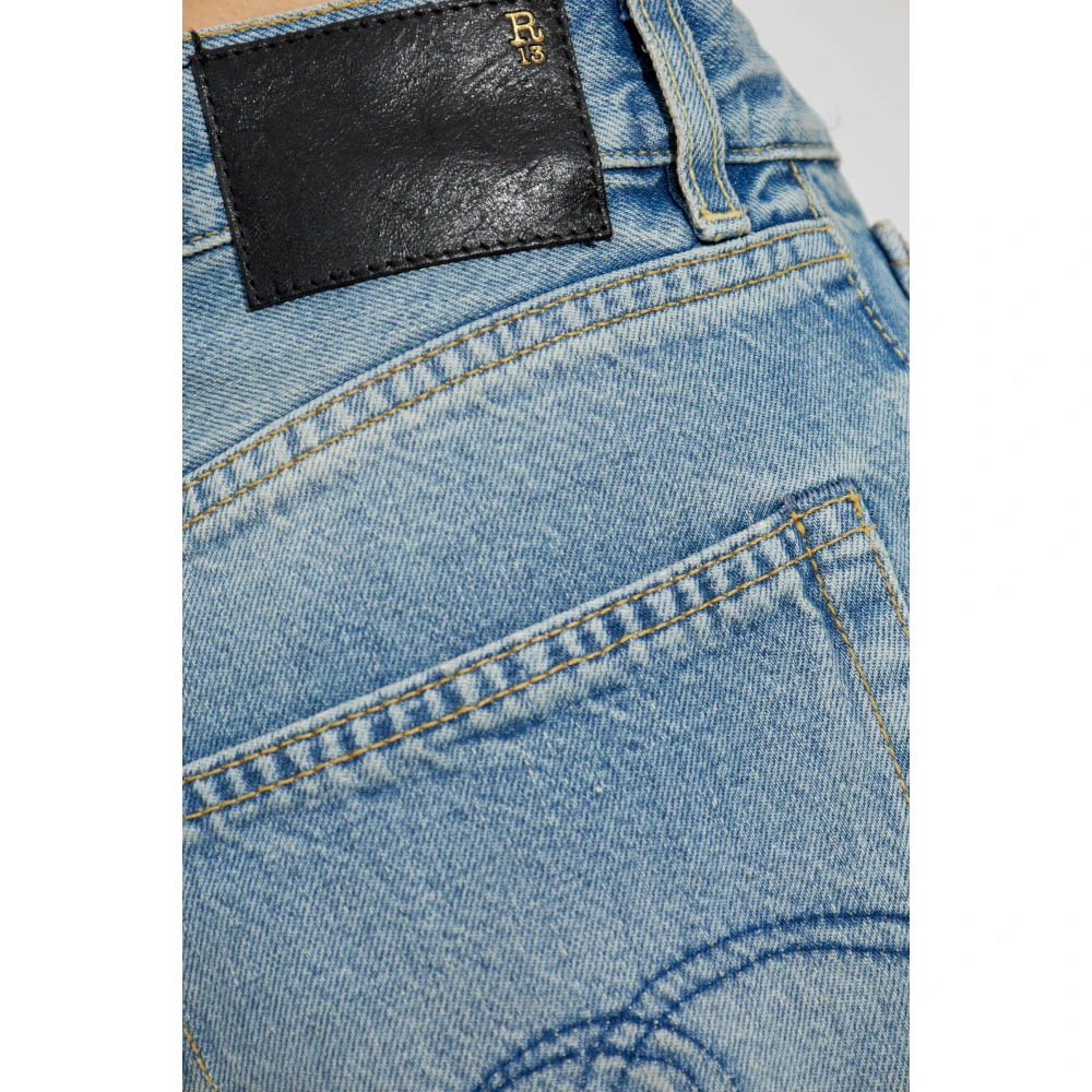 R13 Jeans met Vintage Effect Blue Dames