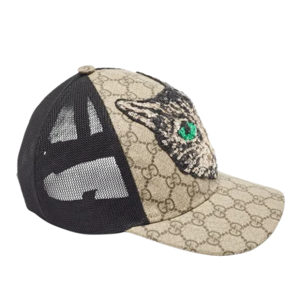 Gucci Vintage Pre-owned Mesh hats Beige Dames