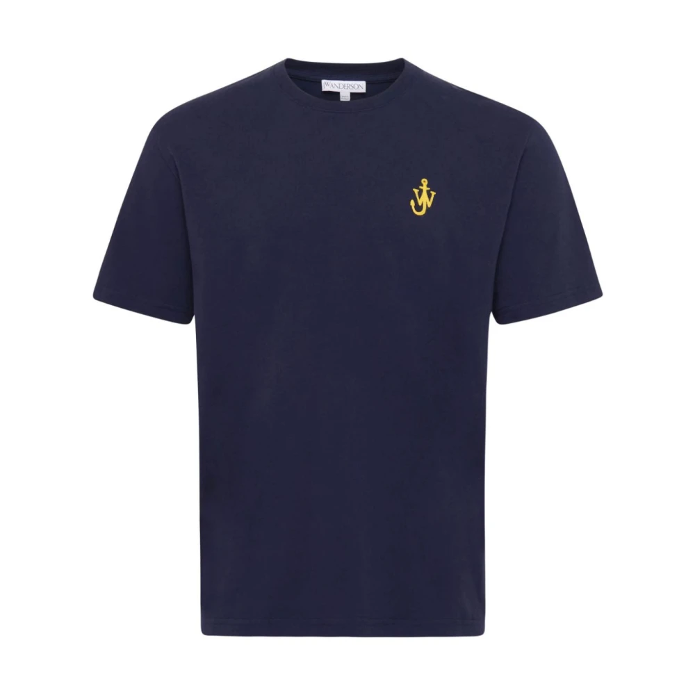 JW Anderson Blauwe Crew Neck T-shirts en Polos Blue