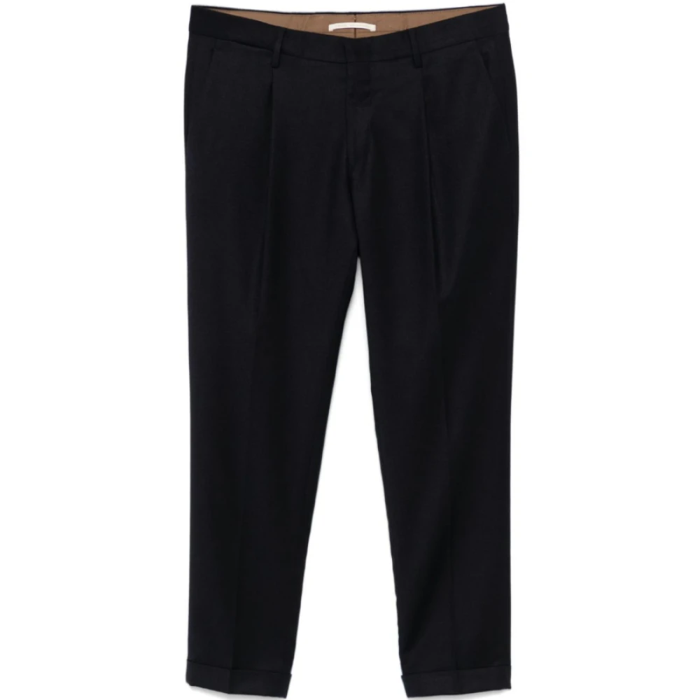 Briglia Blauwe Wollen Broek met Plooien Blue Heren