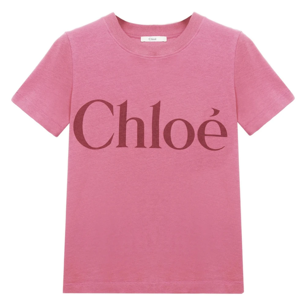 Chloé - Tops > T-Shirts - Pink - Chloé - Modalova