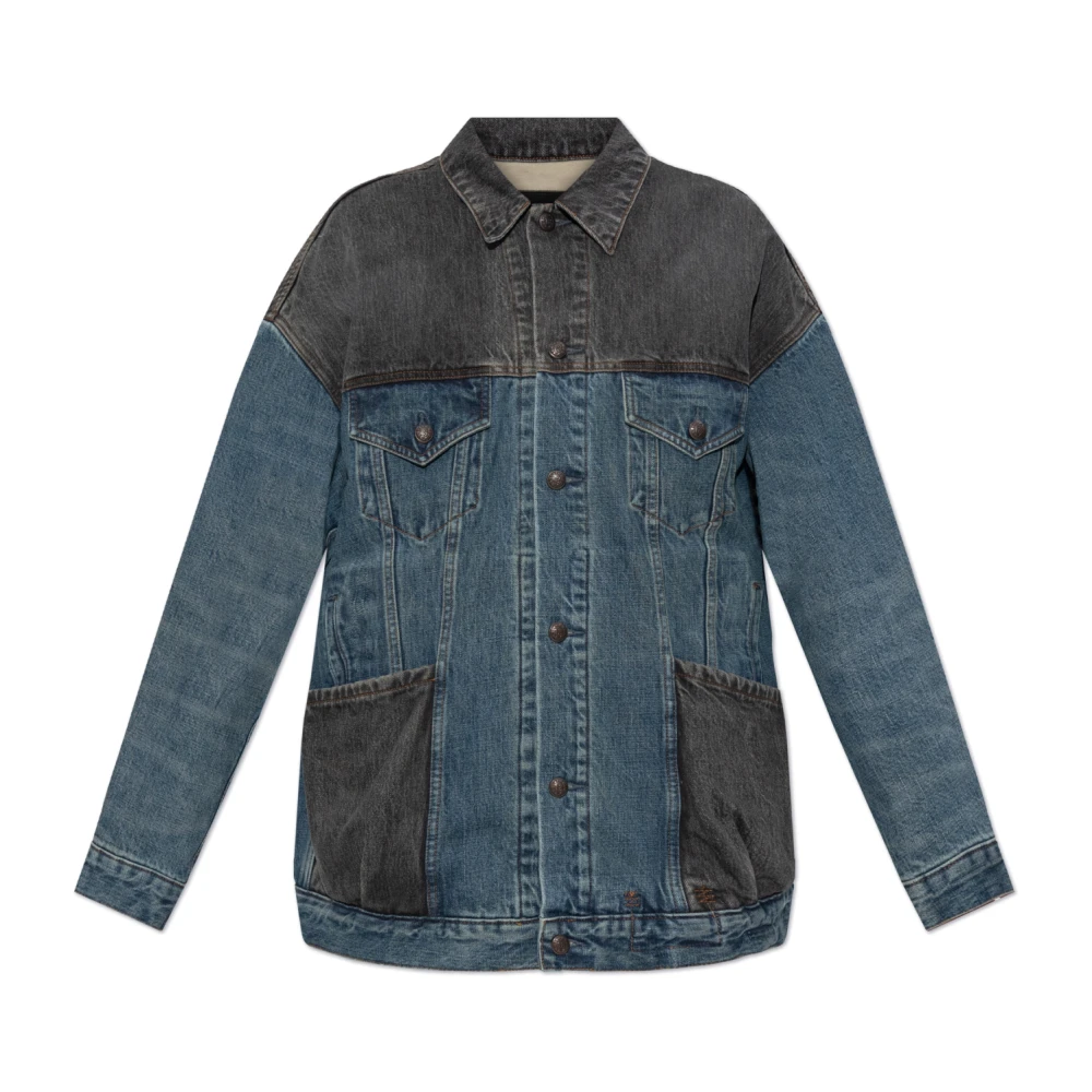 R13 Oversized Denim Jas Blue Dames