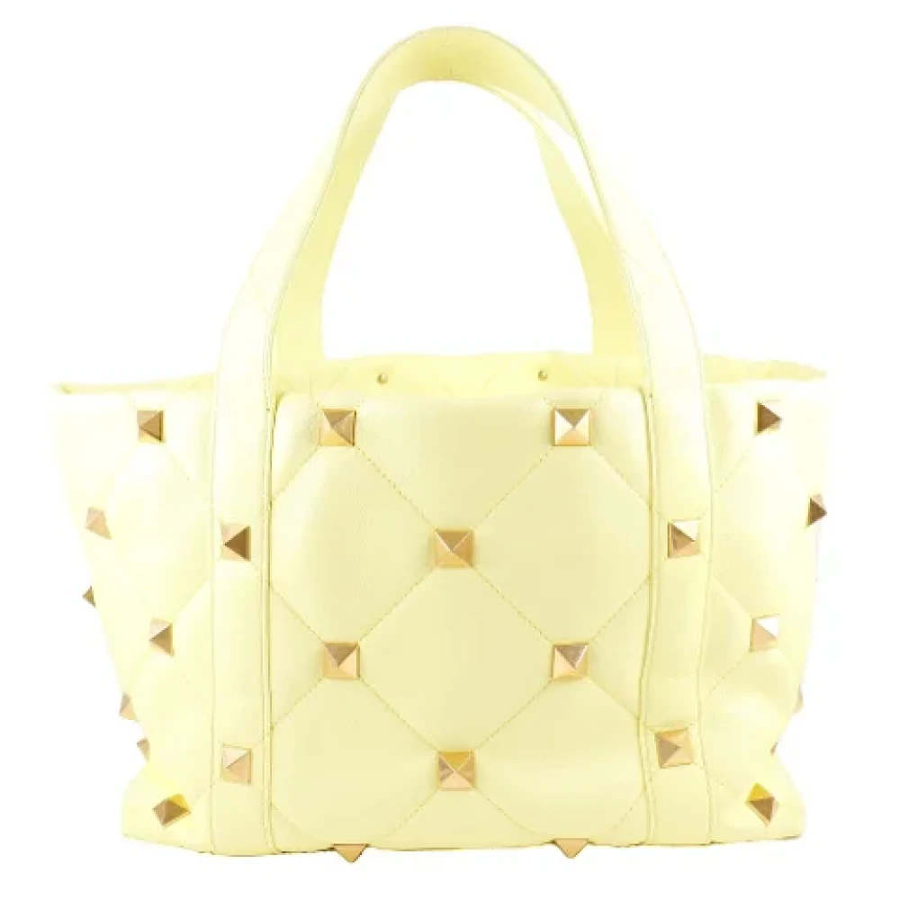 Valentino Vintage Pre-owned Leather totes Yellow Dames