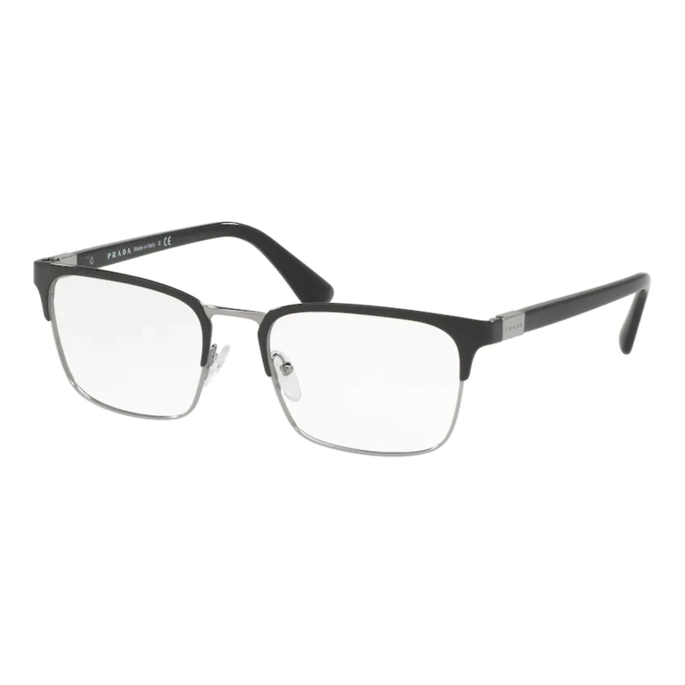 Prada Unisex Black Glasses, 55 Mm, Matte Eyewear Frames