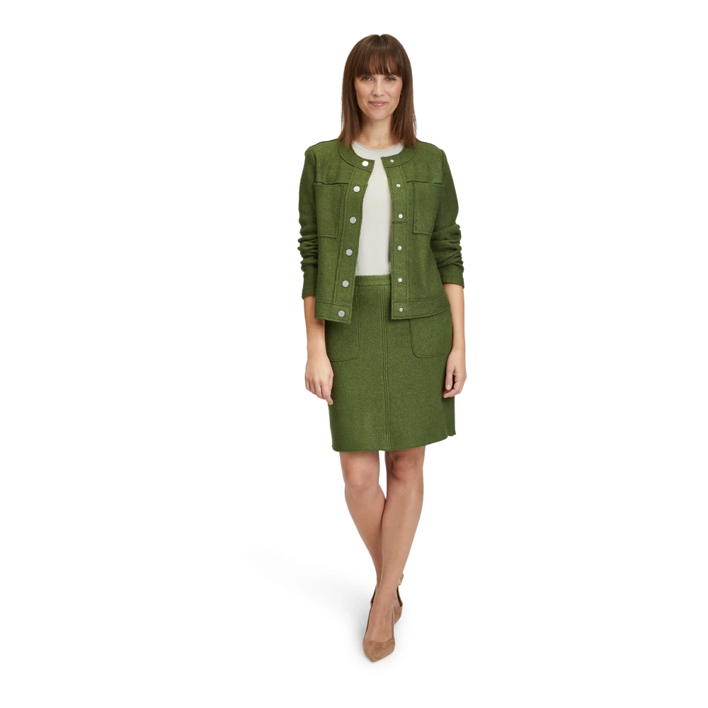 Betty Barclay Casual Blazer Jacket met Zakken Green Dames