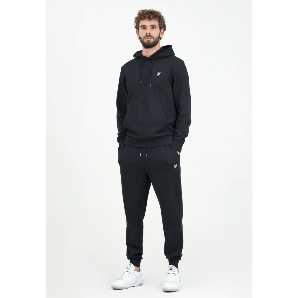 Lyle & Scott Sportieve Zwarte Sweatpants met Logoborduursel Black Heren