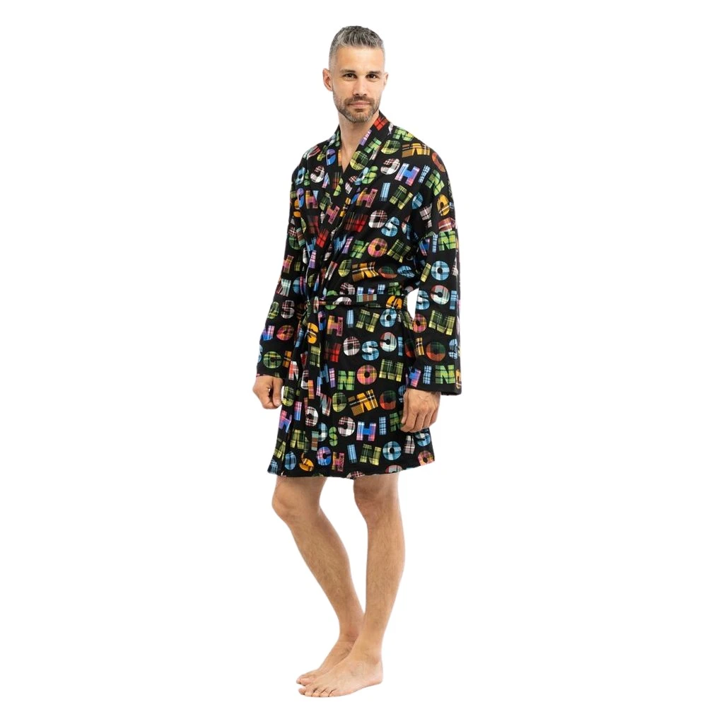 Moschino Herr Multicolor Nattkläder L, Bomull, Multifärgad Badrock