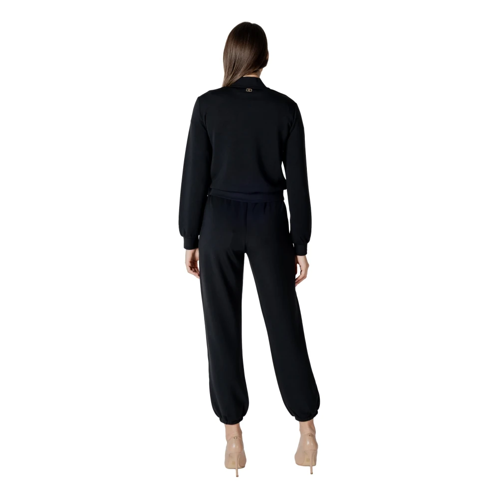 Liu Jo Onbedekte Sweatshirt Modal Polyester Elastaan Black Dames