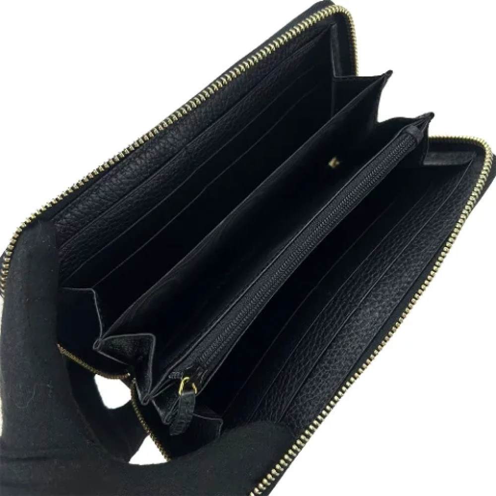 Gucci Vintage Pre-owned Leather wallets Black Dames