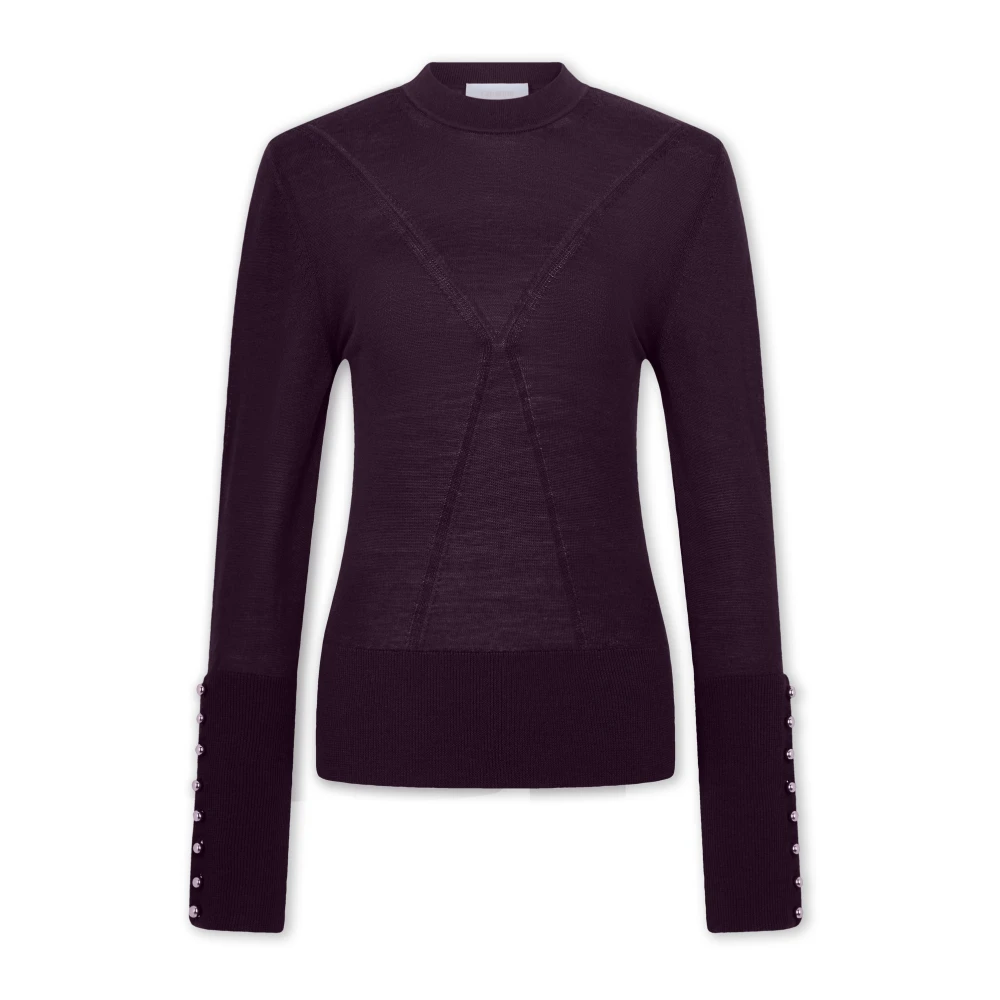 Rabanne Donna Viola - Maglione In Misto Seta E Lana Merino - Knitwear - M