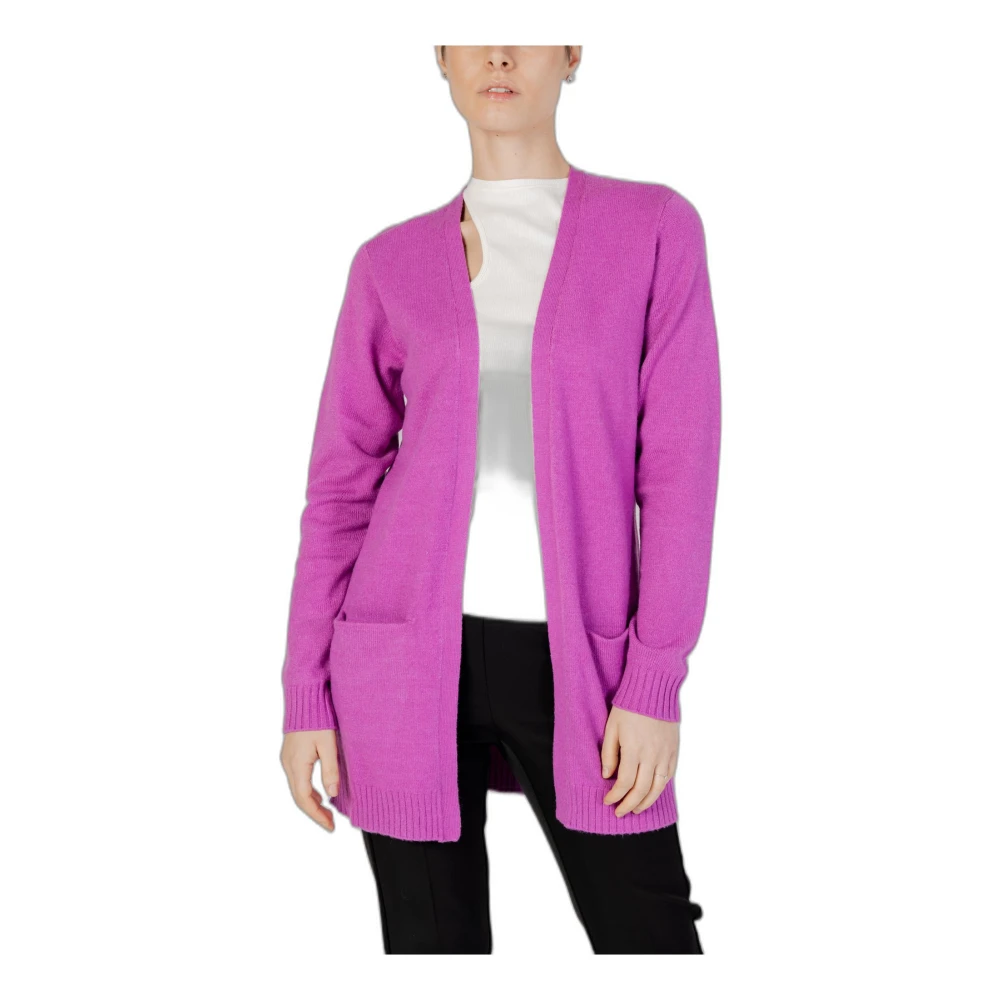 Vila Roze Langemouw Cardigan Herfst Winter Pink Dames