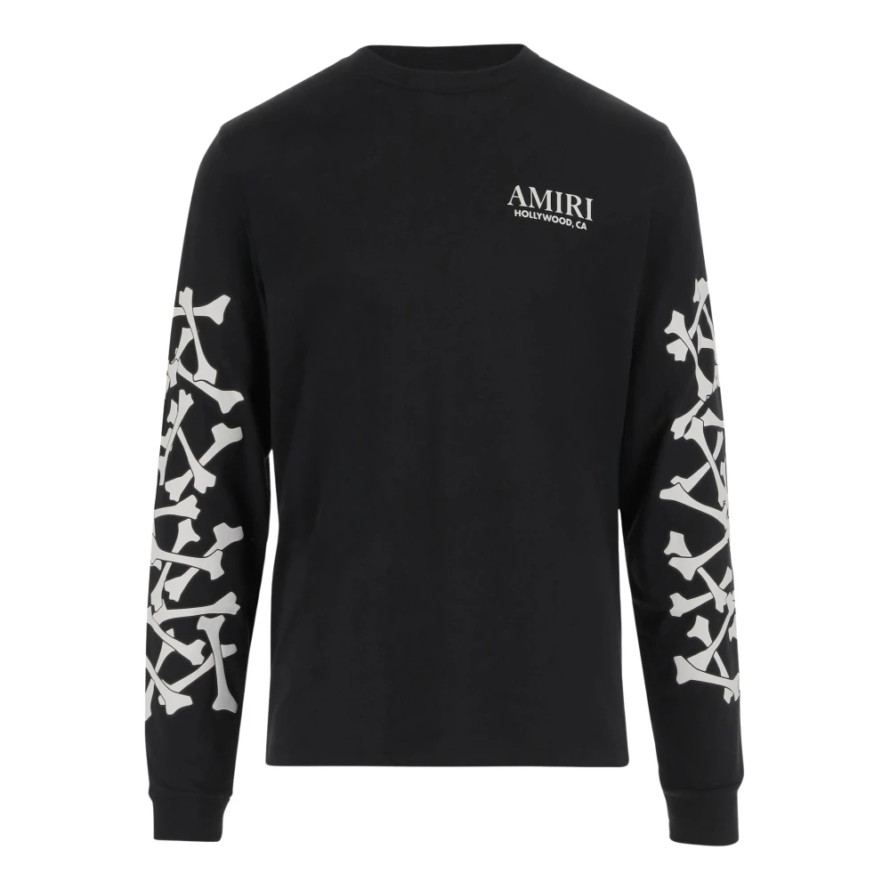 Amiri Black Sweatshirts, Male, L, Cotton Logo Print Sweatshirt
