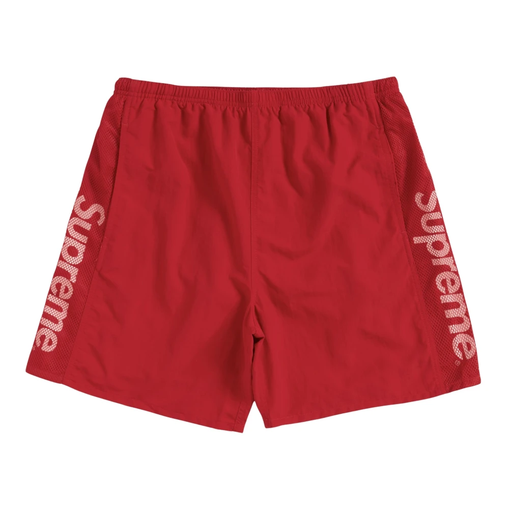 Supreme Rode Mesh Panel Zwemshorts Red Heren