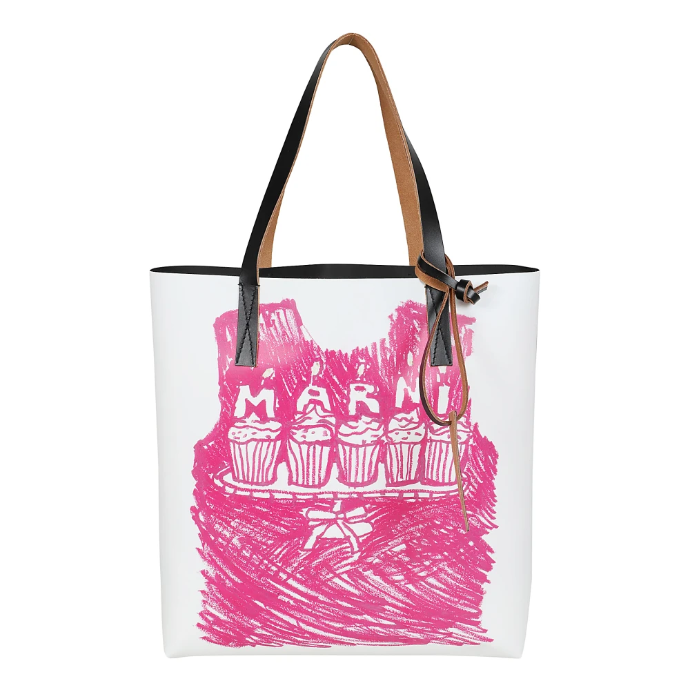 Marni Roze & Paarse Shopper Tas Aw24 Multicolor Dames