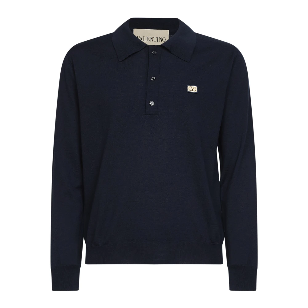 Valentino Men's Blue Vlogo Signature Polo, Polo Shirts, M, Tops
