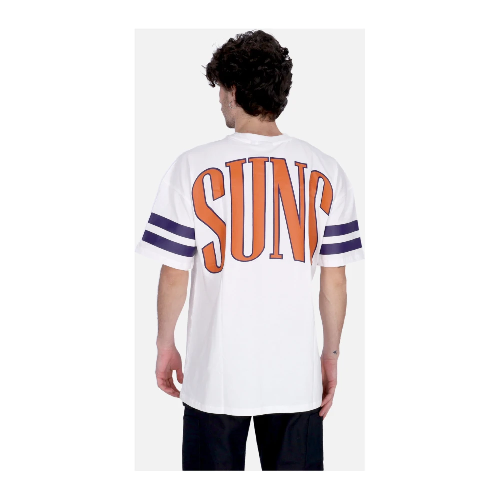 new era NBA Arch Grafische Tee Wit Oranje White Heren