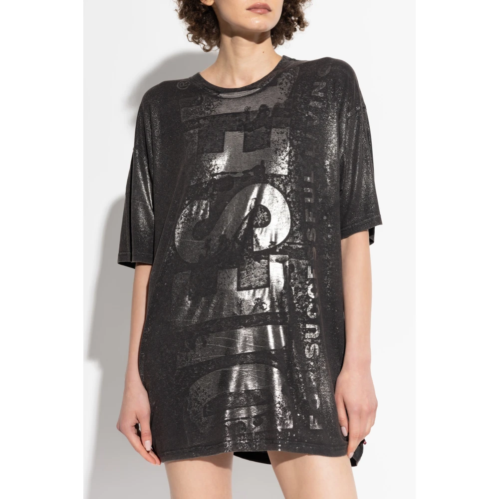 Diesel T-shirt T-Buxt-P5 Black Dames