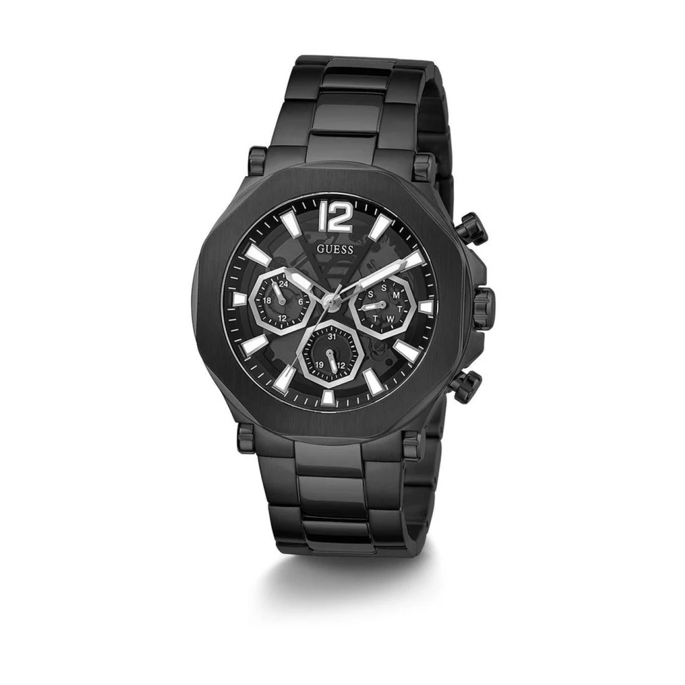 Guess Men's Black Stainless Steel Quartz Analog Watch