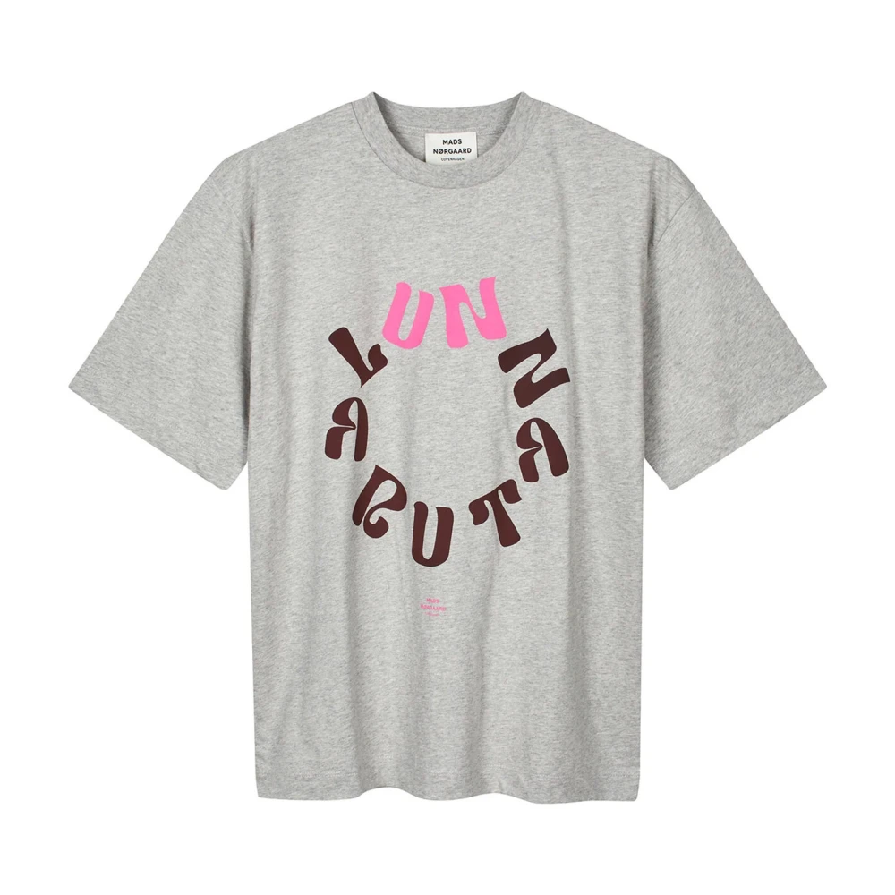 Mads Nørgaard Lichtgrijs Melange Oversized T-shirt Gray Dames