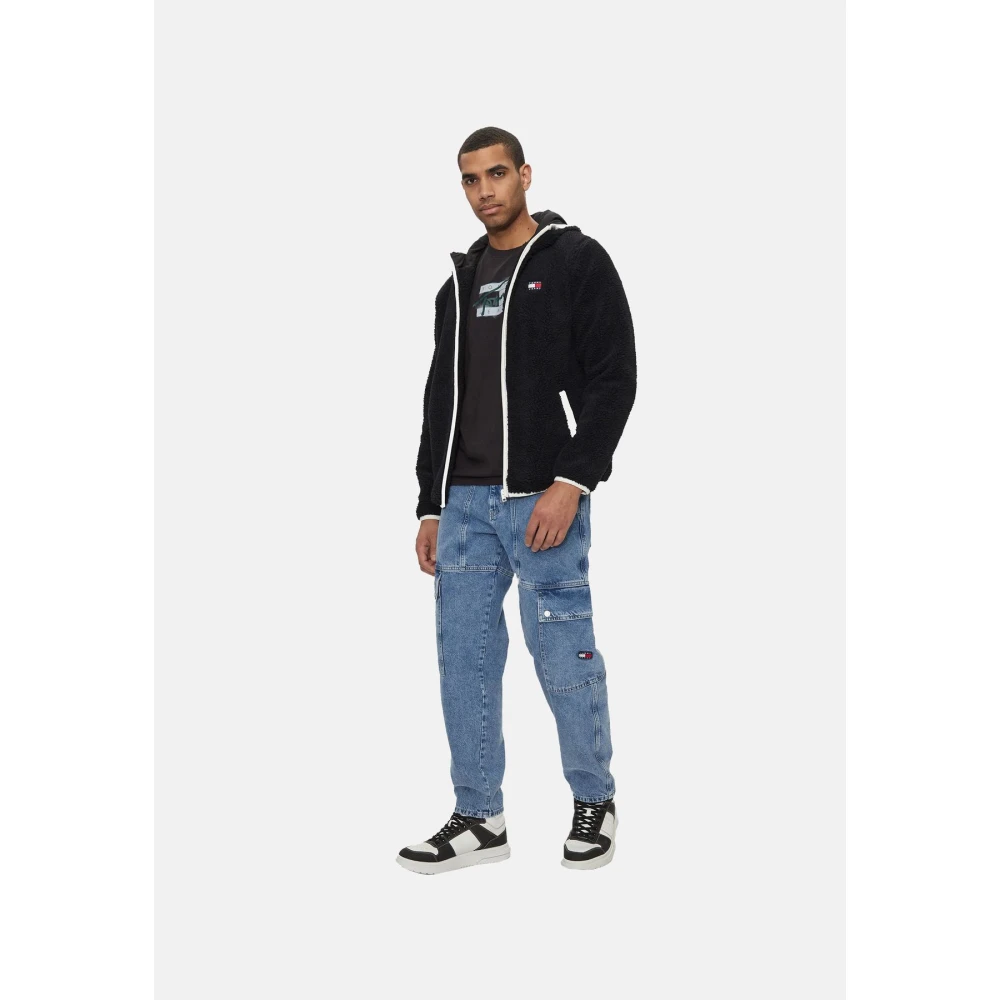 Tommy Jeans Stijlvolle Jas voor Mannen Black Heren