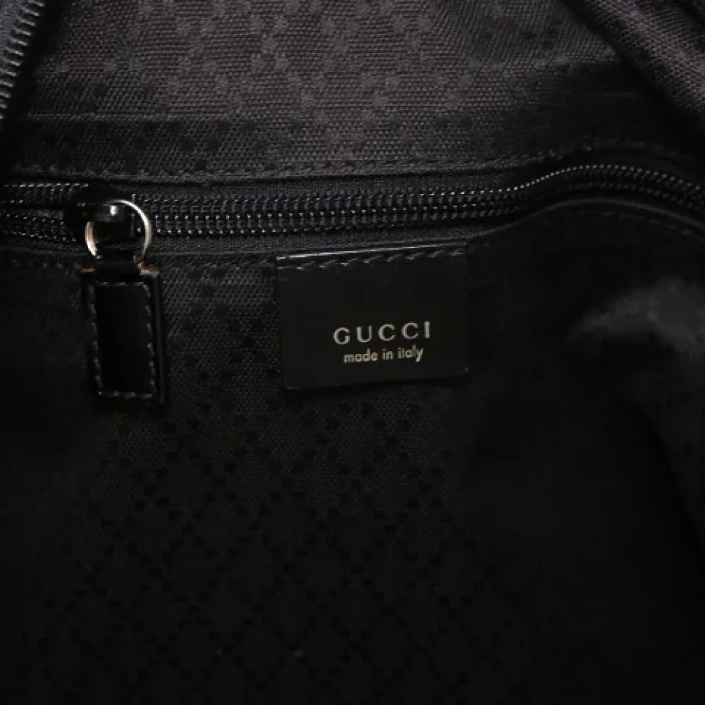 Gucci Vintage Tweedehands Zwarte Stoffen Schoudertas Black Dames