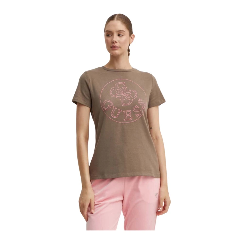 Guess Korte mouw Noémie T-shirt Bruin Brown Dames