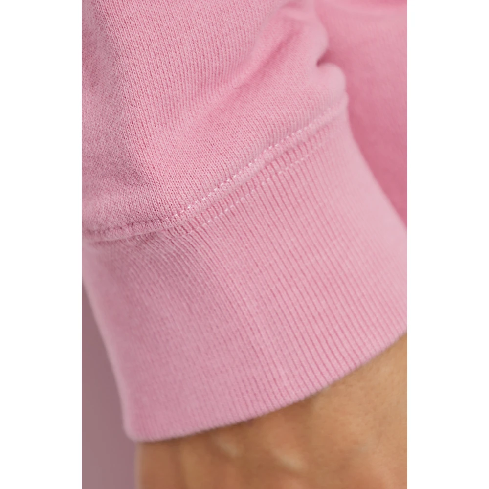 Maison Kitsuné Sweatshirt met Logo Patch Pink Dames