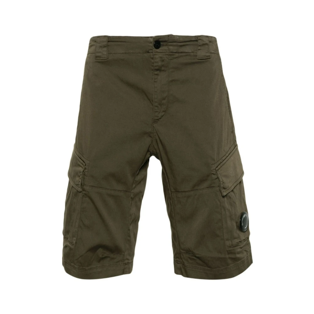 C.P. Company Groene Shorts met Lens Motief Zak Green Heren