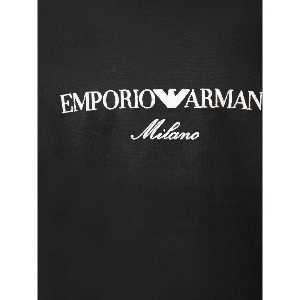 Emporio Armani Wit Logo Korte Mouw T-Shirt Black Heren
