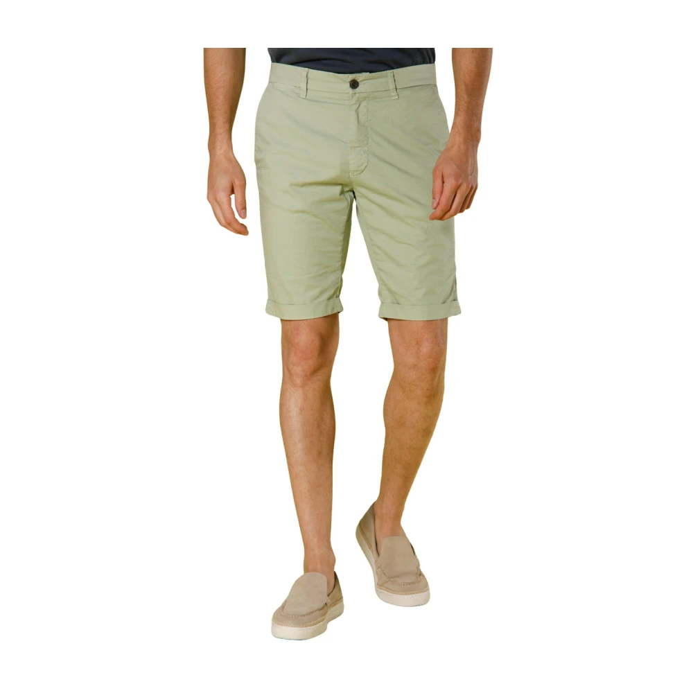 Mason's Stretch Gabardine Bermuda Shorts voor Heren Green Heren