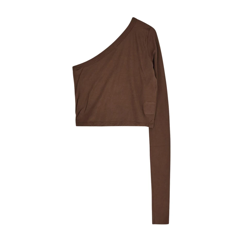 Rick Owens Katoenen Ziggy Top Brown Dames