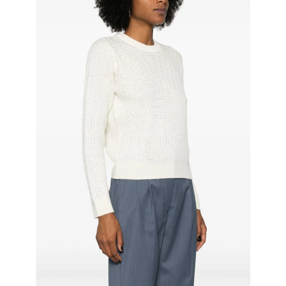 Golden Goose Witte Crewneck Sweatshirt White Dames