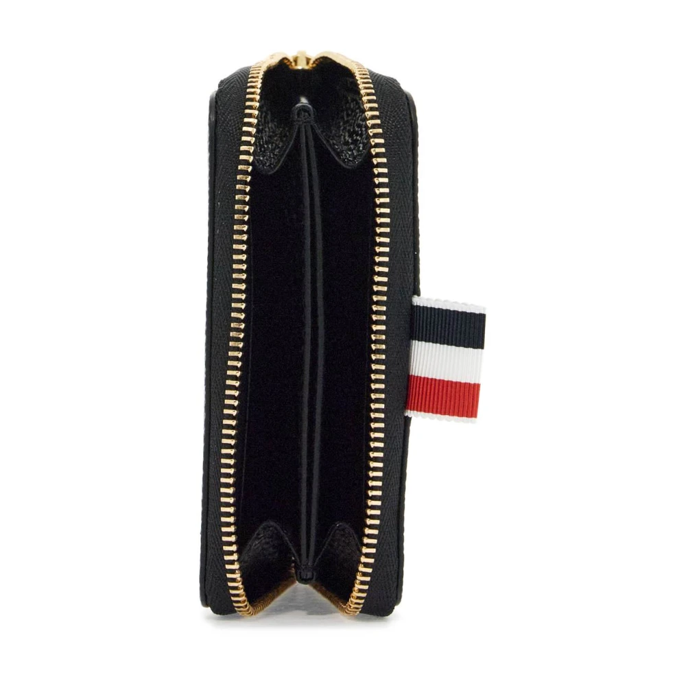 Thom Browne Zwarte rits rond slanke portemonnee Black Dames