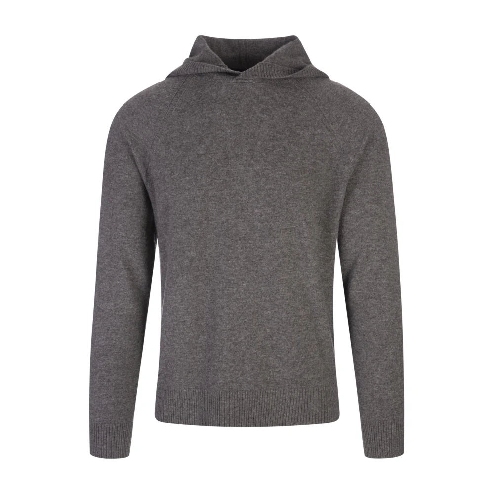 Vince Zachte Wol Cashmere Blend Hoodie Gray Heren