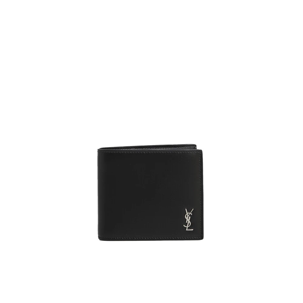 Saint Laurent Men's Black Cassandre East/West Wallet
