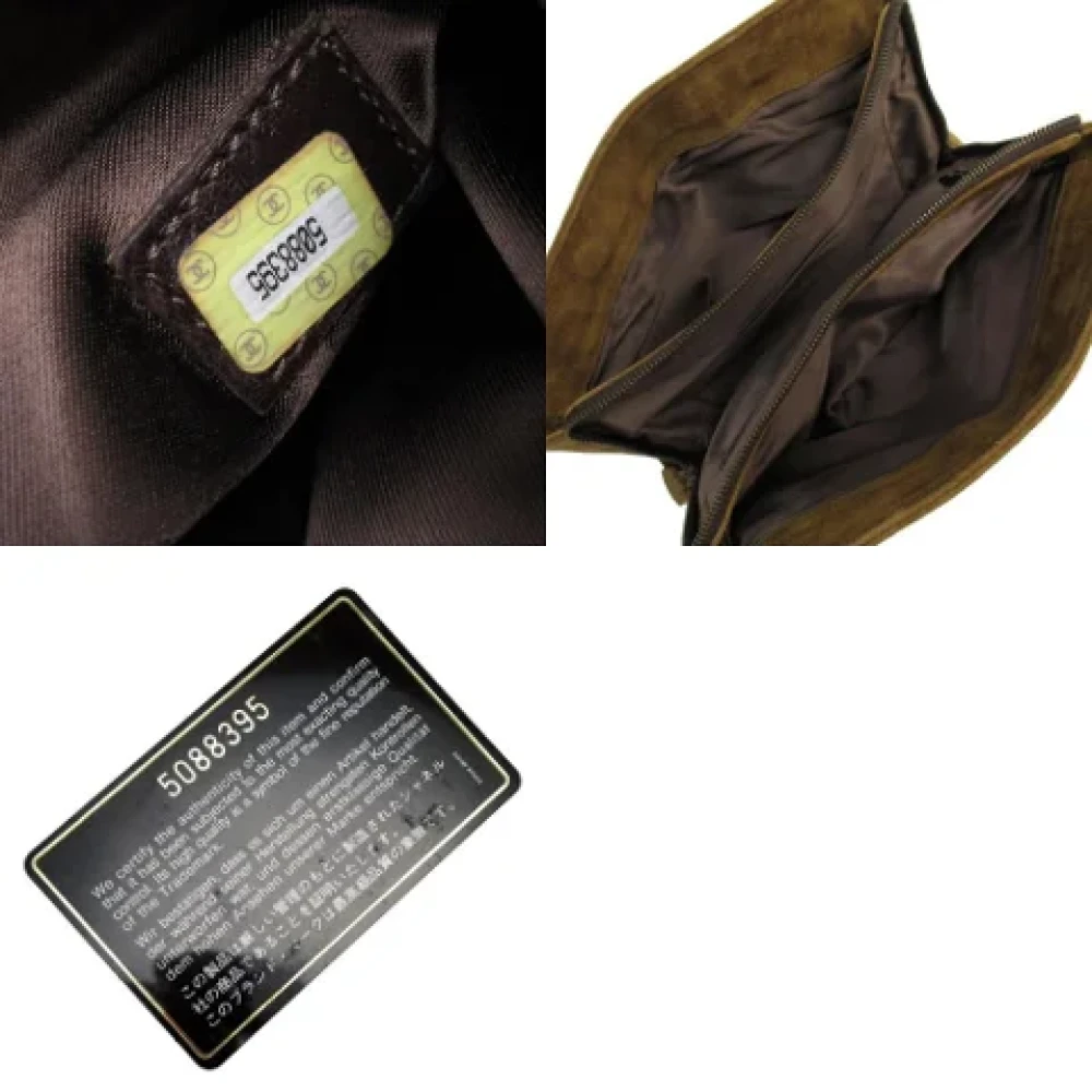 Chanel Vintage Pre-owned Suede chanel-bags Brown Dames