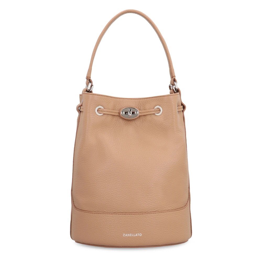 Zanellato Leren Bucket Bag met Handvat Brown Dames