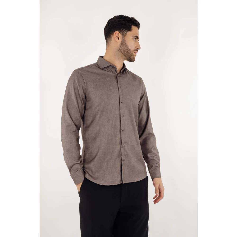 Urban Pioneers Luxe Bamboe Blend Overhemd Brown Heren