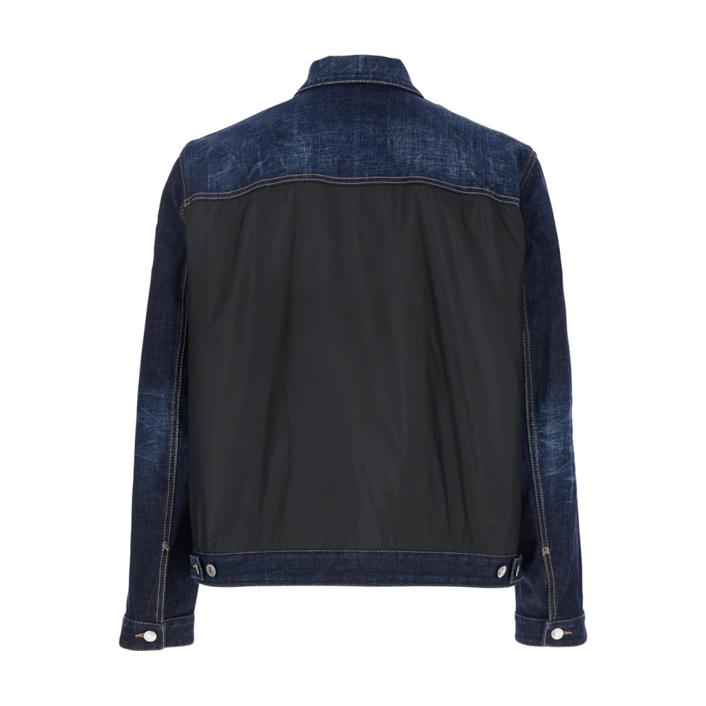 Dsquared2 Zwarte donsgevulde spijkerjas Black Heren