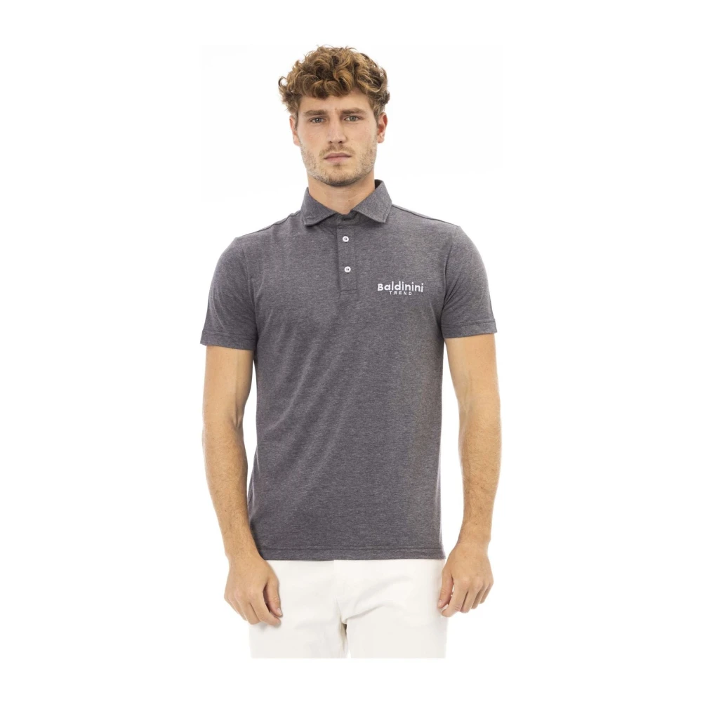 Baldinini Tijdloze Polo-Varsity Elegantie Gray Heren