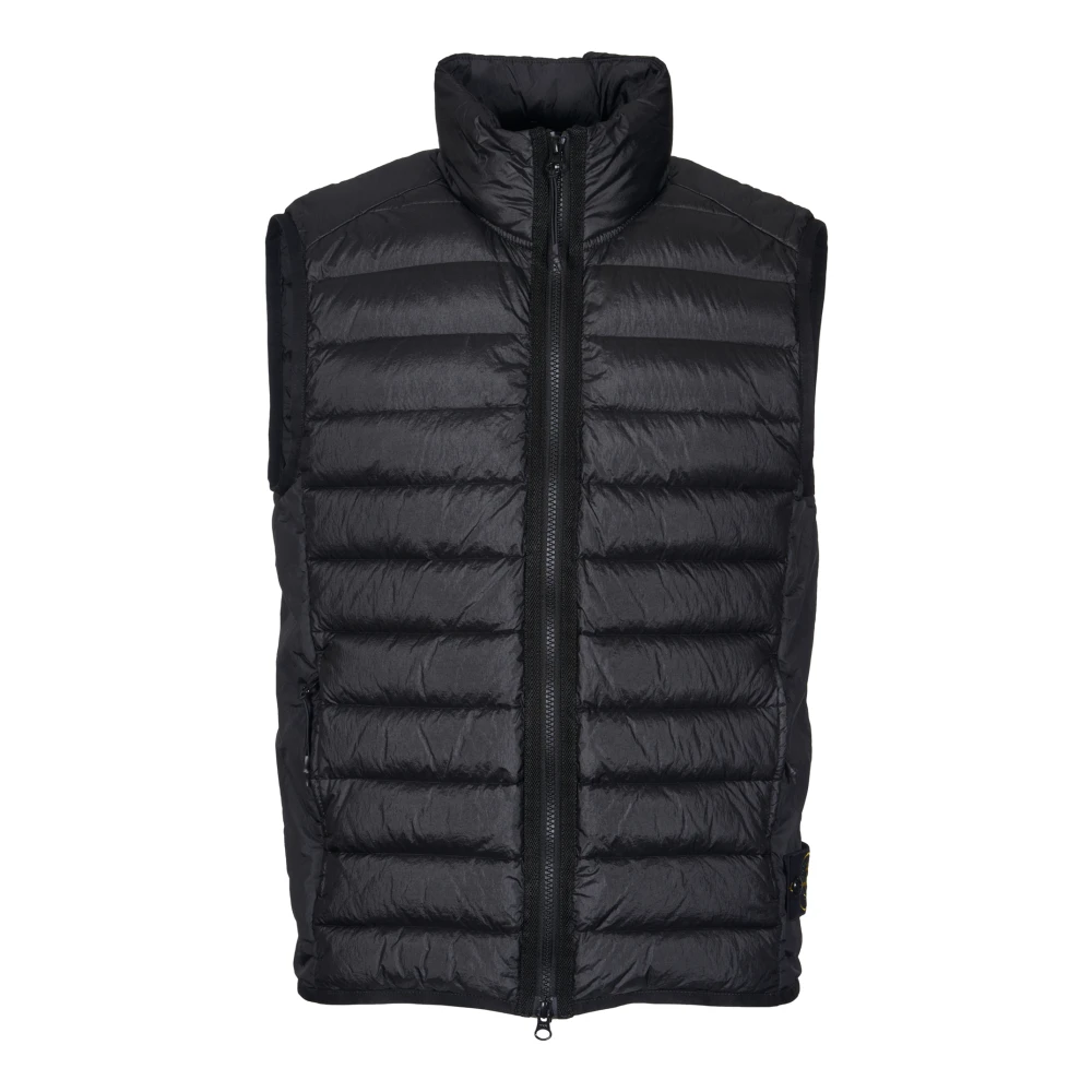 Stone Island Zwarte Nylon Puffer Vest Black Heren