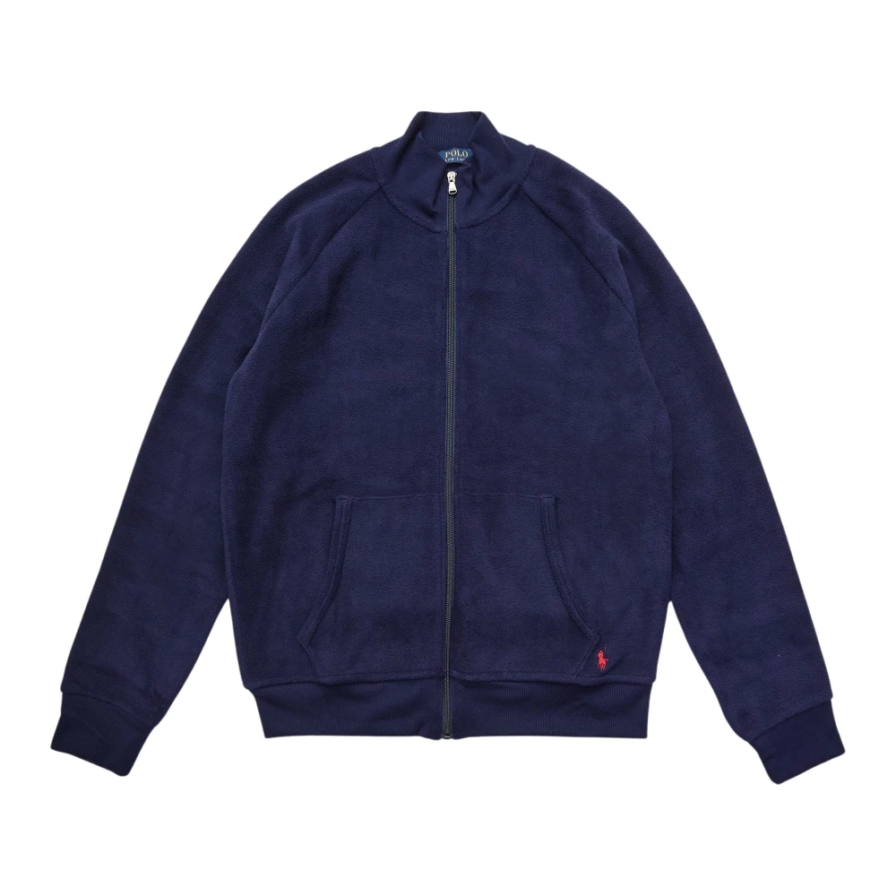 Ralph Lauren Sweatshirt Mock Zip Blauw Marine Blue Heren
