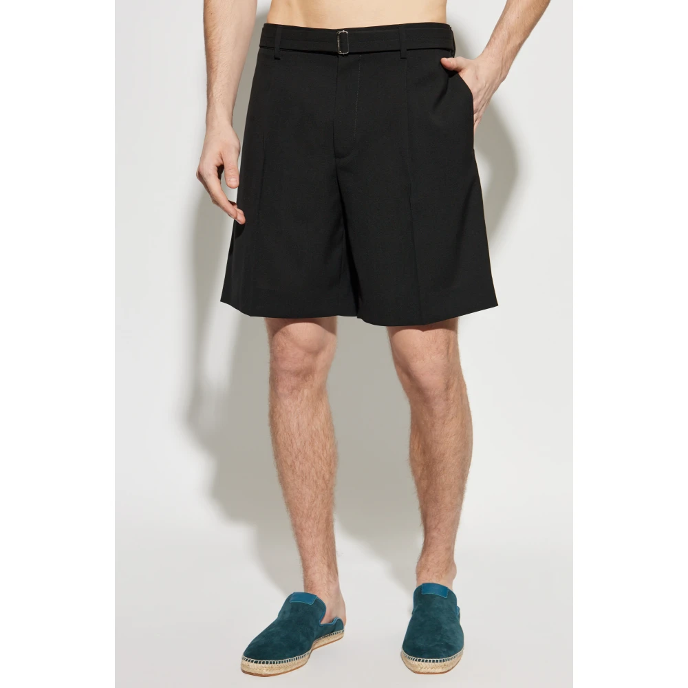 Lanvin Wollen shorts Black Heren