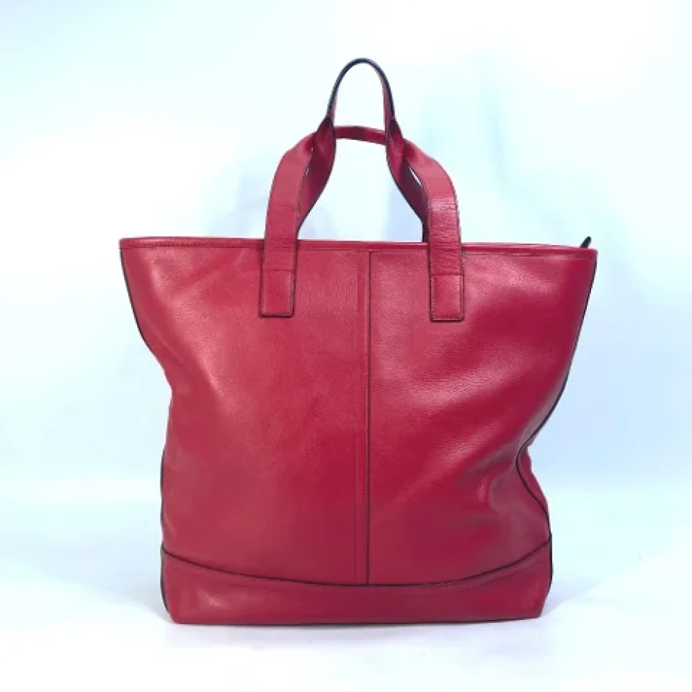 Coach Pre-owned Leather handbags Red Dames