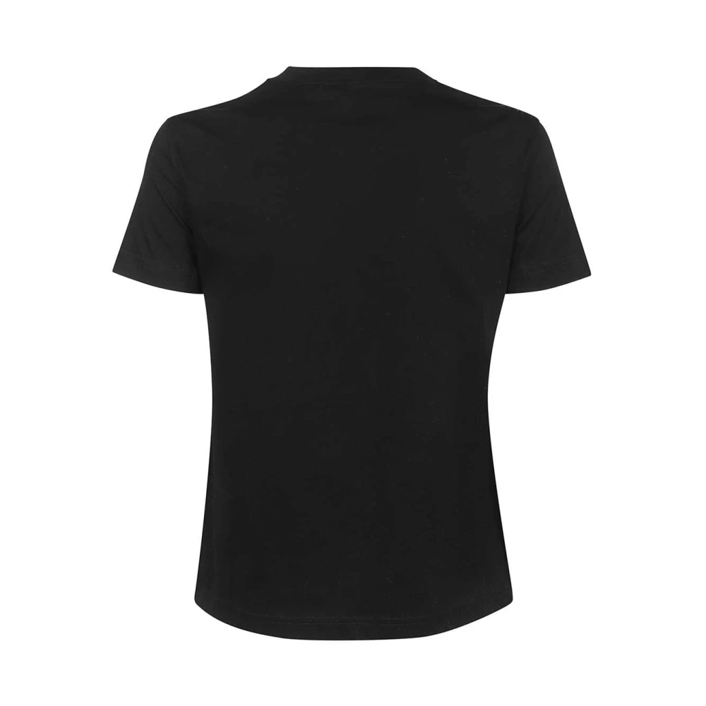 Versace Jeans Couture Katoenen T-shirt met Logo Print Black Dames