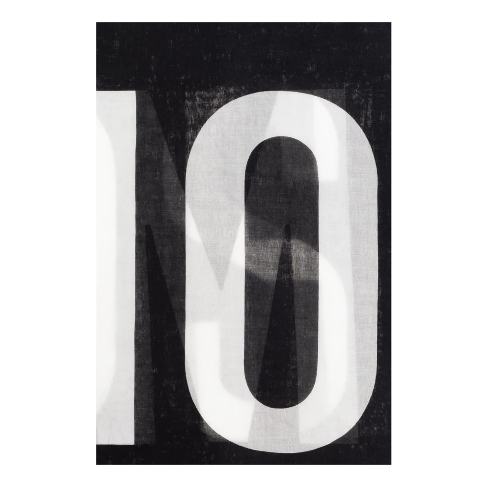 Moschino Sjaal met logo Black Unisex