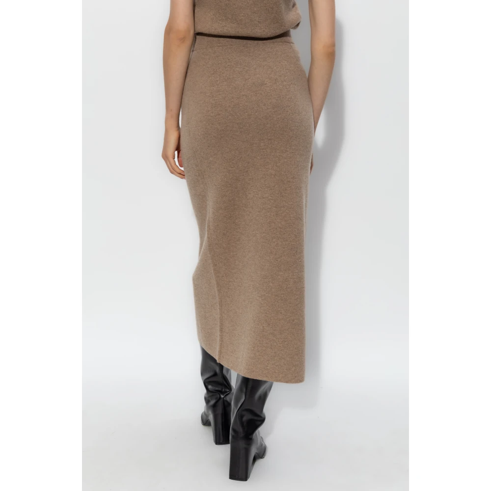 Max Mara Wollen Rok Umbria Brown Dames
