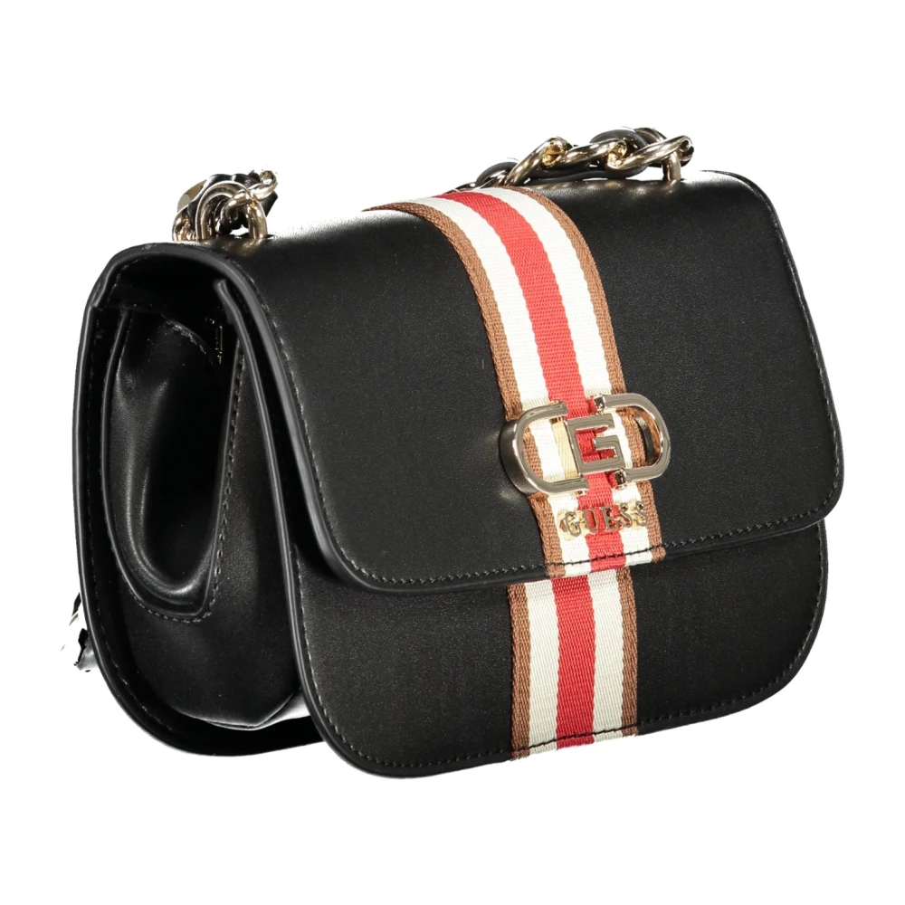 Guess Zwarte Dames Schoudertas Kettingband Black Dames