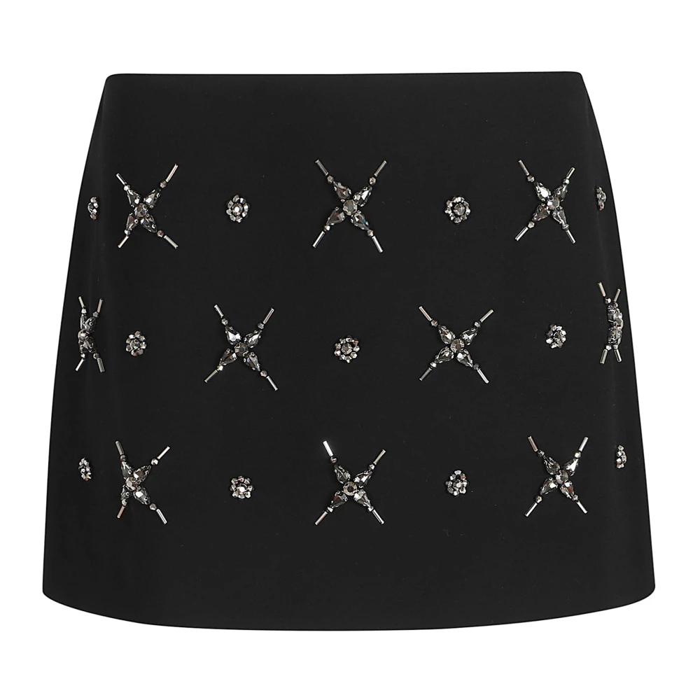 pinko Diagonaal Gras Korte Rok Black Dames